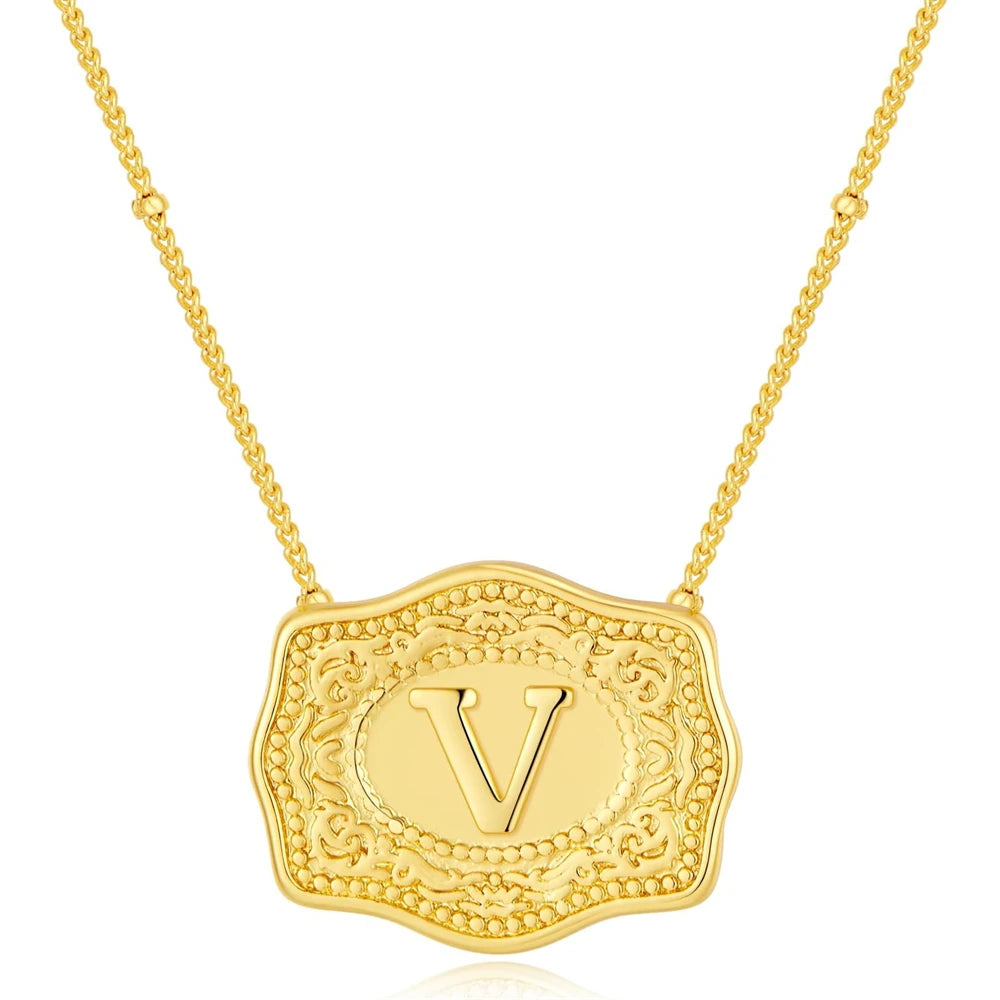 Golden Rein Home Buckle Necklace's