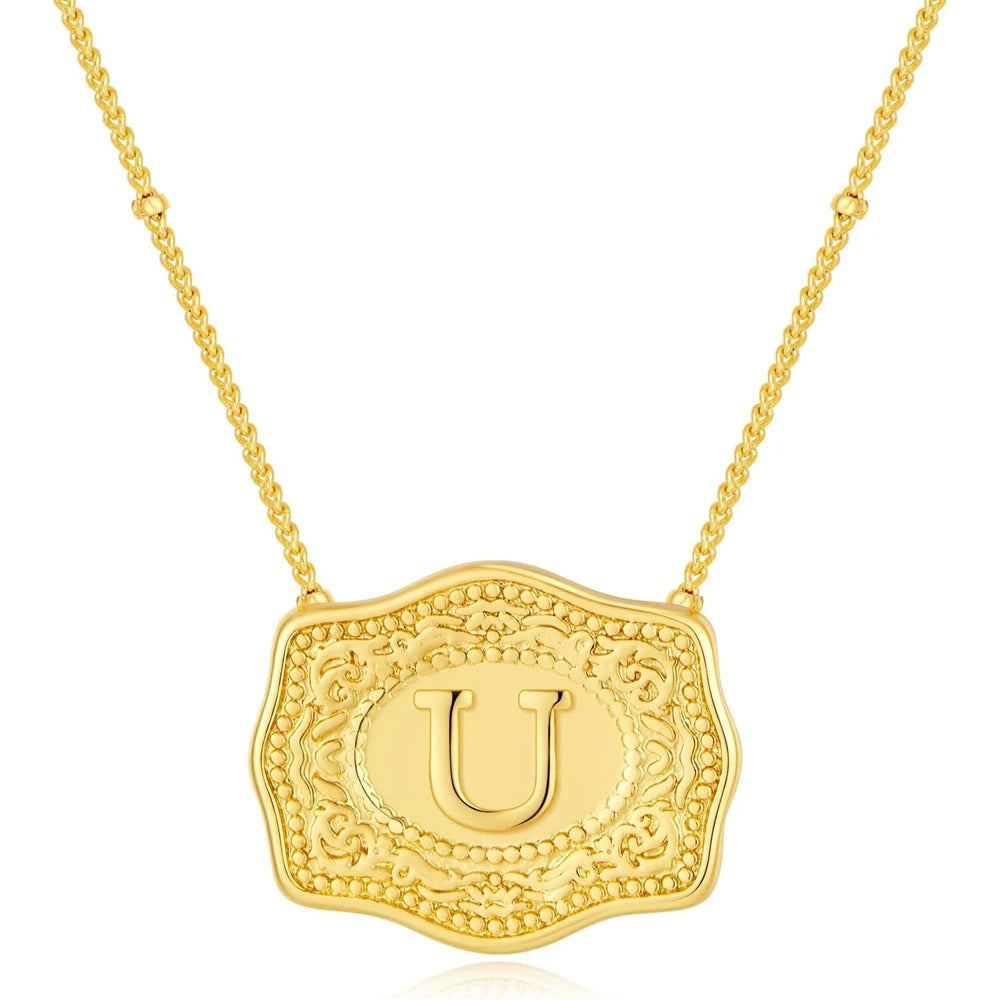 Golden Rein Home Buckle Necklace's