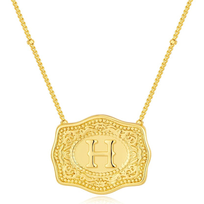 Golden Rein Home Buckle Necklace's