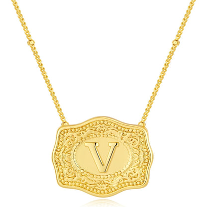 Golden Rein Home Buckle Necklace's